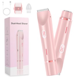 Depiladora Facial 2 En 1 Rasuradora Electrica Mujer | Depiladora Electrica Mujer，Afeitadora Corporal para Mujer,para Bikini Axilas Facial Brazos (Rosa)