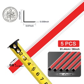 Clear Self-Adhesive Mini Wall Corner Protectors, Cute Corner Guards & Edge Protector for Wall Door Frame Cabinet Baseboard & Door, Table, Stair, Easy to Cut (5/8" Thick, 36" Length - 5Pack)