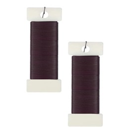 2 Rolls Florist Wire for Wreath Making, 22 Gauge Paddle Wire - Flexible Wreath Wire, Floral Wire for Christmas Wreath Making, Wedding Garland, Flower Arrangement Crafting Binding Wire for Floristry