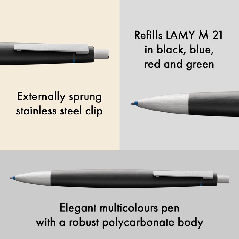 Lamy 2000 Black 4 Color Ballpoint Pen - Multi Color