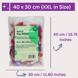 Moth Free Store & Protect Clothes Bags Ziplock Bags for Storage Hospital Maternity School Trips Wardrobe Waterproof Camping Travel Holidays Organiser Odour Free Reusable Eco Friendly… ((40 x 30) cm)