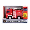 Playmaker Toys 3PC Set: 7" Friction Power Fire Truck Firefighter