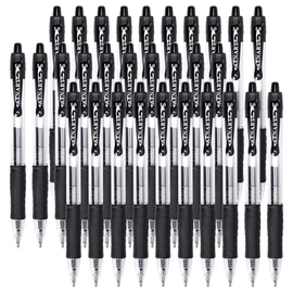 Gel Pens, 30 Pack Black Gel Pen Fine Point, Retractable Gel Ink Rollerball Pens for Smooth Writing (1.0mm)