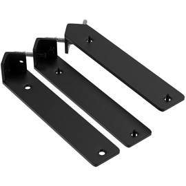 ISOKER Corner Shelf Bracket, 9 inch 3-Pack 1/5” Thick Carbon Steel Hidden Shelf Brackets, Rustic Industrial Brackets for Wall Decor