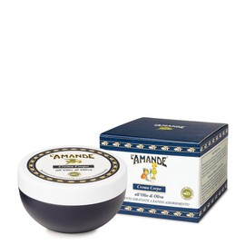 L'AMANDE Moisturising Body Cream for Dry Skin with Hyaluronic Acid and Vitamin E, Gentle Antioxidant and Emollien, Scented Anti-Aging Body Cream - Olive Oil 200ml