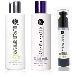 Keratin enriched 8oz Hair Care Set (8oz Enriched Shamp/8oz Deep Cond, 1.69oz Serum)