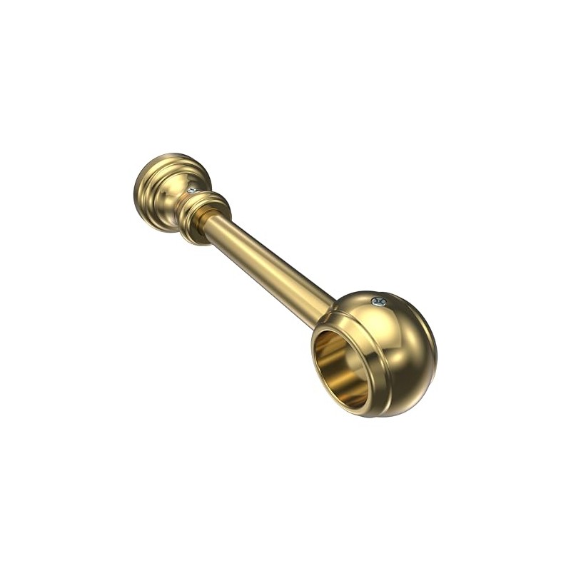 Interdeco Curtain Pole Bracket/Wall Bracket Brass-Coloured 17 cm Distance Can