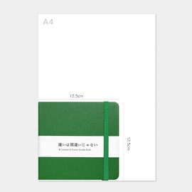 Small Square 5x5" 80gsm Mini Notebooks Blank Pages Sketchbooks Travel Journal Pocket Hardcover Paint Writing Notebook Blank Diary Memo Planner Sketchbook PU Leather Cover, Grass Green