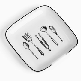 GDCZ Ceramic Spoon Rest for kitchen Counter 4.75 Inches Heat Resistant Spoon Holder for Stove Top, Modern Spoon for Farmhouse, Cooking Utensil Rest, Kitchen Accessories Gifts (White, 1)