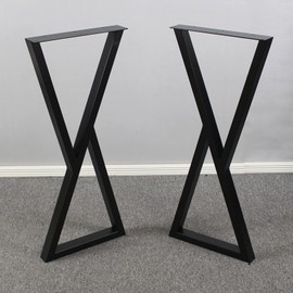 MBQQ Furniture Legs 35" Height 15" Wide Rustic Decory Triangle Shape Table Legs,Heavy Duty Metal Desk Legs,Dining Table Legs,Industrial Modern, DIY Iron Bench Legs