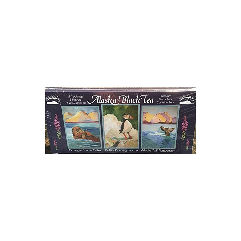 Alaska Alaskan Black Coastal Tea Sampler 18c ct 3 Flavors