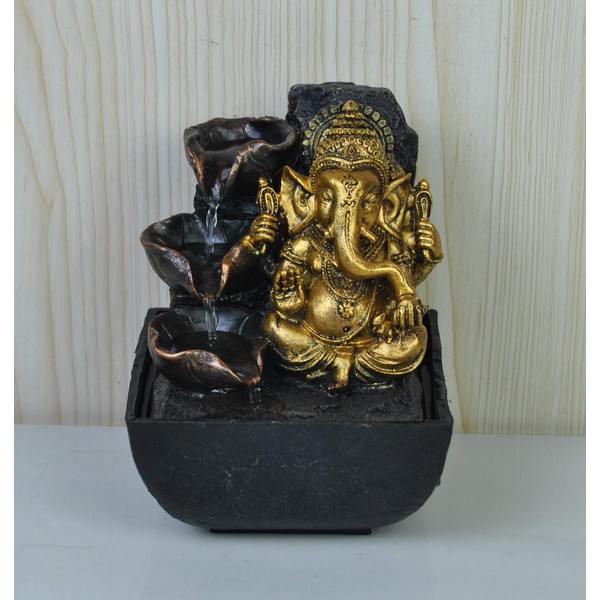 Creative Touch Mini Ganesh Indoor Water Fountain with LED Light