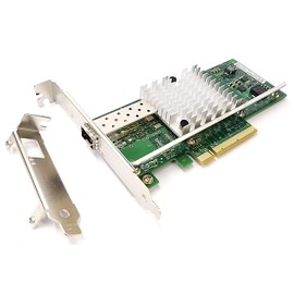 HINYSENO 1 Port 10GbE SFP+ Fiber Optic PCI-Express x 8 NICs Gigabit Ethernet Server Adapter 1 Port Network Interface Controller Card for 82599EN Chipset, Compare to Intel X520-DA1