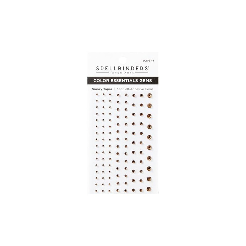 Spellbinders Colour Essentials Gems 108/Pkg Smoky Topaz*