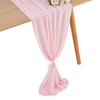 Pink Chiffon Table Runner 27x120 Inch Sheer Table Runner Overlay