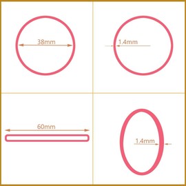 500pcs Rubber Bands Coloured Elastic Bands File Folder Elastic Rubber Bands Stationary Thick Strong Elastic Stretchable Bands for School Home Office Supplies Industrial Crafts DIY 38 Size