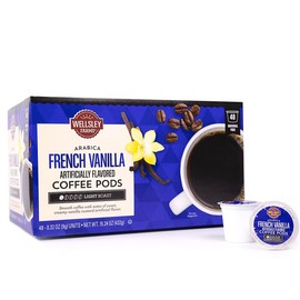 Wellsley Farms French Vanilla Coffee Light-Roast, 48 Keurig K Cup Pods
