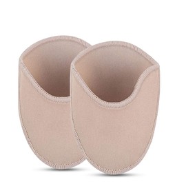 Ballet Pointe Shoe Socks Pad, Knitted Fabric Toe Cap Cover Ballet Slipper Toe Pouches Pad, Forefoot Point Shoes Toes Wrapped Protector Cushion Women Anti-Slip Toes Half Socks (long)