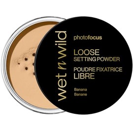 Wet n Wild Photo Focus Polvo Banana Suelto, Acabado Suave, Vegano, Sin Parabenos, Efecto Mate, Larga Duración, Fijador de Maquillaje Ligero para Base, Corrector y Rubor, Anti Flash en Fotos, Reduce Brillo