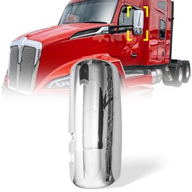 High Soar Chrome Door Mirror Cover for Kenworth T680, Side Mirror Cover Driver Left Side Fit Kenworth T680/T880 From 2013 to Onward