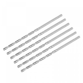 sourcing map HSS(High Speed Steel) Extra Long Twist Drill Bits, 5.2mm Drill Diameter 160mm Length for Hardened Metal Woodwork Plastic Aluminum Alloy 6 Pcs