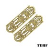 TERF® 225mm X 70mm Antique Solid Brass Fancy Finger Plate