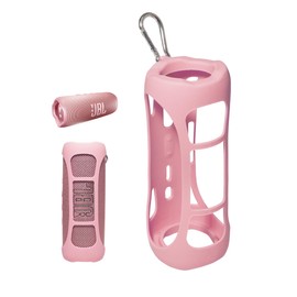 Silicone Cover Skin for JBL Flip 6 Portable Bluetooth Speaker by Alltravel, Portable Full Protection Solution, Customized Skin with Color and Shape Matching (Pink)