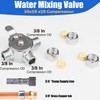 WHK Water Mixing Valve Hot Cold Water Mixer, Inlets and