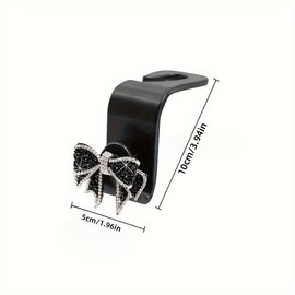 Cute Bowknot Design Car Seat Back Hook, Rhinestone Decor Car Seat Back Hanger, Universal Car Interior Accessories for Women & Girls