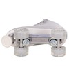 Skate Gear Sparkly Retro Quad Roller Skates (Glitter Silver, Women's