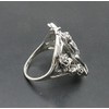 Sterling silver ring fairy flower rose solid 925 size G