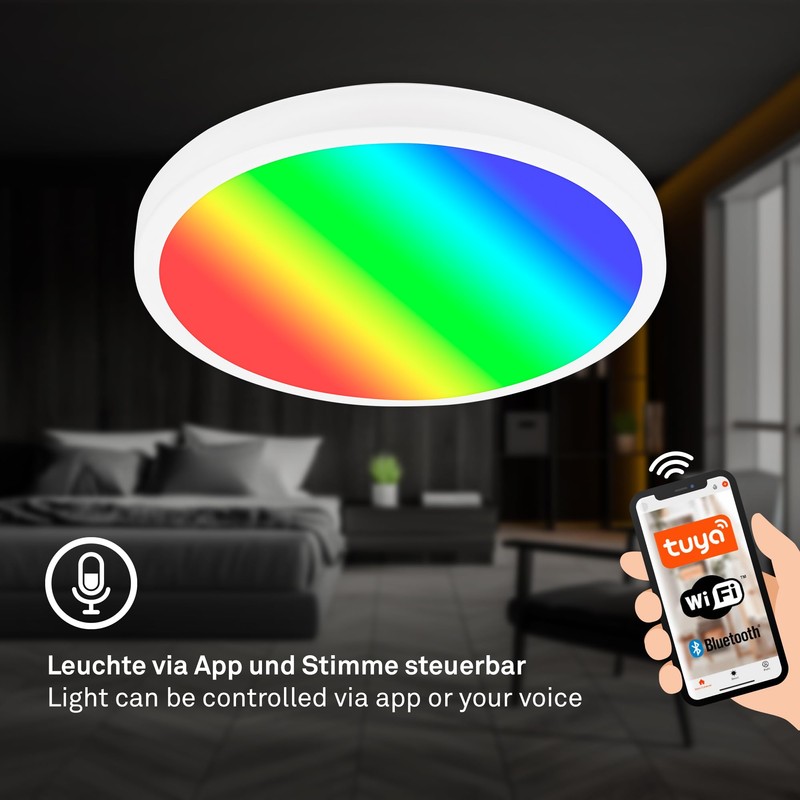 BRILONER - Smart LED Ceiling Light, WiFi LED Ceiling Light,