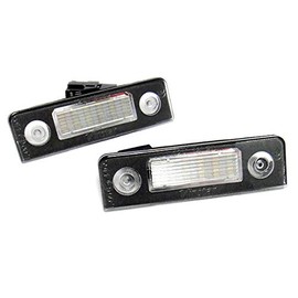 RZG 2x LED Licence Number Plate Light White Canbus For 2004-13 Octavia II estate 1Z 2006-15 Roomster 5J