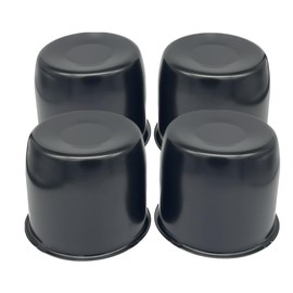 AYZH 4 Pack 4.25 Inch Center Caps Push Through for Trailer Truck RV Wheel Rims 4.25" Center Bore Black Steel