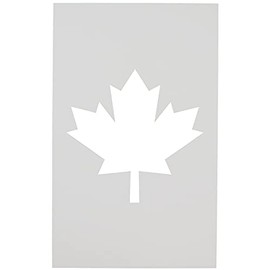 Delux Arts Maple Leaf Stencil, Reusable, Washable, and Durable Polyester Plastic Stencil, 5x8 Inches