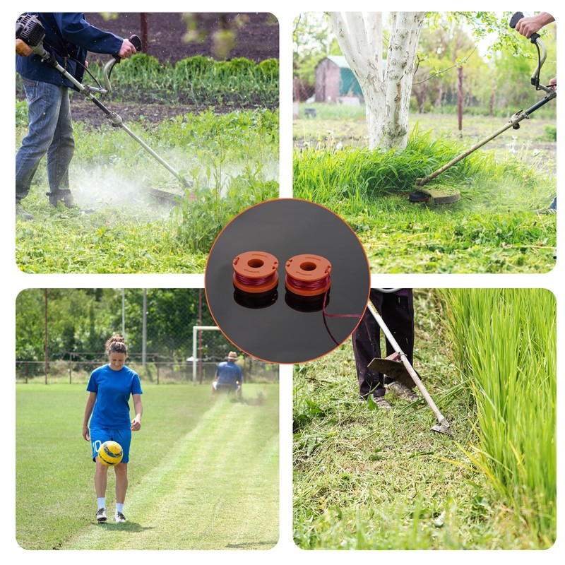 oumuik Worx Grass Trimmer Spool (8 Replacement Spools + 2