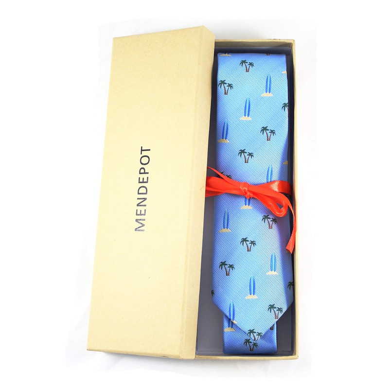 MENDEPOT - Corbata de microfibra con diseño náutico y árbol