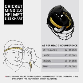 moonwalkr Cricket Helmet Mind 2.0 Cricket Guard for Unisex Head Size (62-65) CM Cricket Gear for Batting Helmet with 30 air Vents & Endure Impacts up to 100 mph for Cricket Safety (Blue, X-Large)