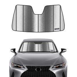 Pigenius Windshield Sun Shade for 2014-2020 Lexus IS200t IS250 IS300 IS350 ISF Front Window Sunshade - Metallic
