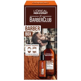 L'Oréal Men Expert Beard Care Set for Men with Beard Shampoo and Beard Oil, Cedarwood Essential Oil, Men's Gift Set, Barber Club Set, 1 x 200 ml, 1 x 30 ml