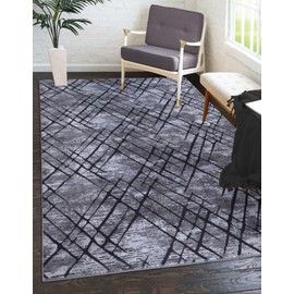 Modern Design Large Area Rugs for Living room Bedroom Non Slip Kitchen Rug Washable Floor Mat Small Door Mats (Grey, 50 x 80 cm)