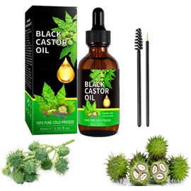 Castor Oil Organic (60ml) Castor Oil Organic Cold Pressed 100% Pure Hexane-Free Castor Oil - Eyelash and Eyebrow Moisturizing Oil