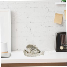 FUNOMOCYA Angel Dog Resin Figurine Garden Decor Home Ornament Angel Dog Statue Room Decoration