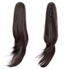HEWEICSY Ponytail Extension,Black Hair Extension Ponytail 22" Long Claw Hair