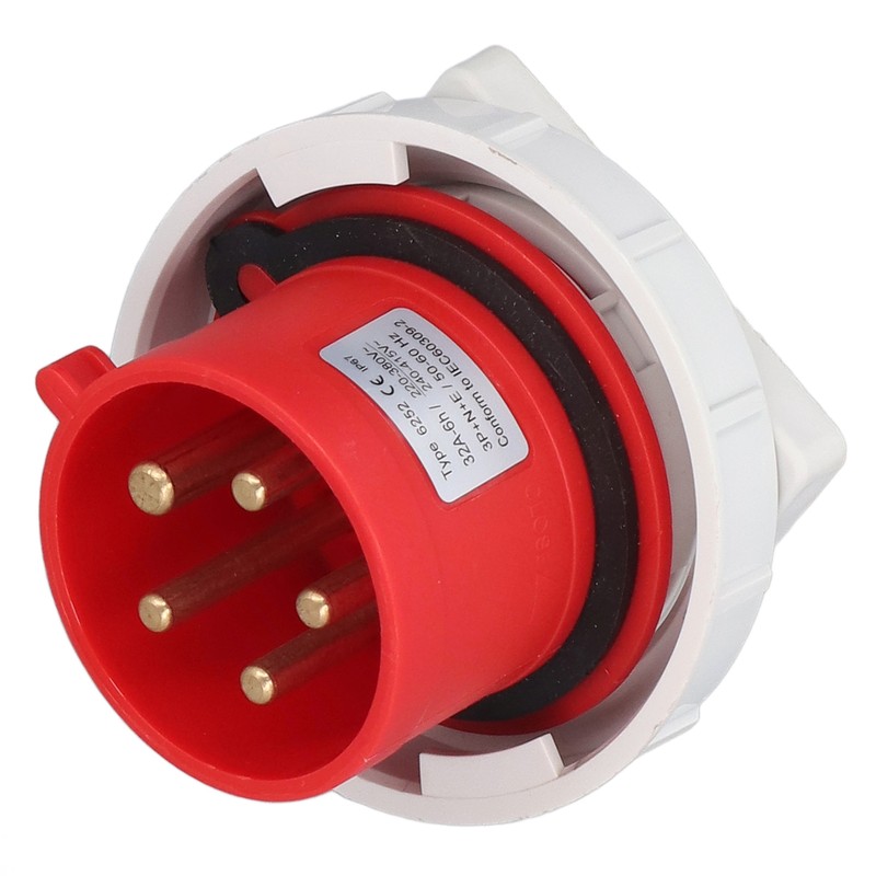 Industrial Socket IP67 Waterproof Aviation Connector 3P+N+E 32A AC 220380V