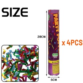 Confetti Cannon x 4 Pieces, XiXiRan Party Popper Confetti, Confetti Cannon Birthday, Confetti Popper Wedding, Confetti Cannon (Paillets)