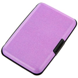 Kaabao Credit Card Holder, RFID Blocking Metal Card Wallet for Women Men Slim ID Card Holders Protector Aluminum Business Hard Case, Lavender Purple, Small, Minimalist, Compact, American