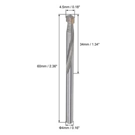 sourcing map Cemented Carbide Twist Drill Bits 4.5mm Metal Drill Cutter for Stainless Steel Copper Aluminum Zinc Alloy Iron 6 Pcs