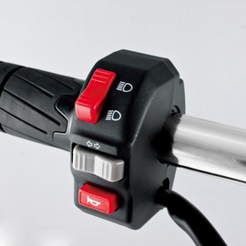 KiWAV Motorcycle Black Control Switch Turning Signal Light Horn 12v DC 7/8 inch Handlebar