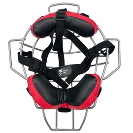 Jadekylin Baseball &t Softball Catcher's mask (Red & Silver)